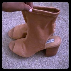 Steve Madden open toe Camel heels . Worn twice